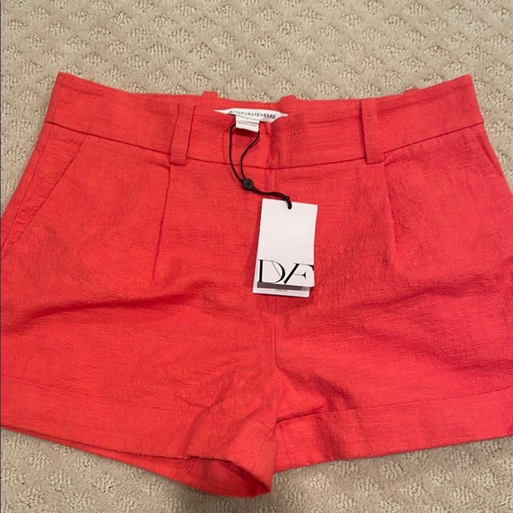 NWT Diane Von Furstenberg Women's Coral Shorts